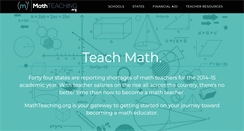 Desktop Screenshot of mathteaching.org