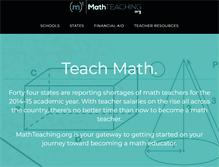 Tablet Screenshot of mathteaching.org